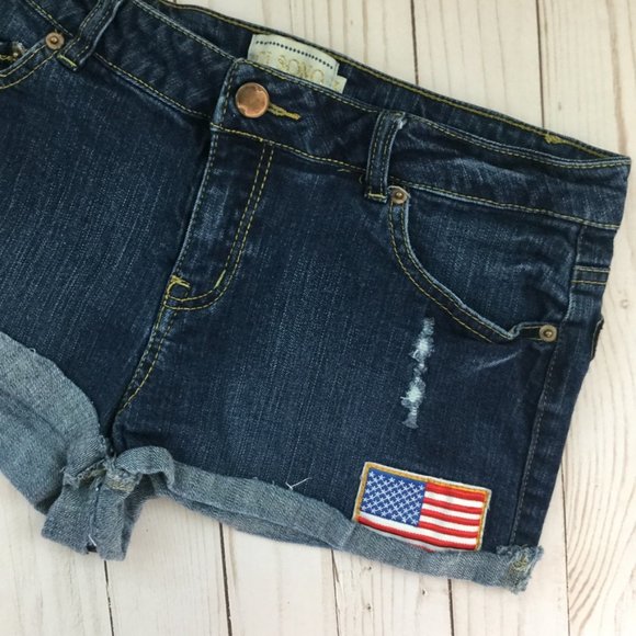 CI Sono Patriotic Distressed Shorts SZ 9/10 - Picture 2 of 8